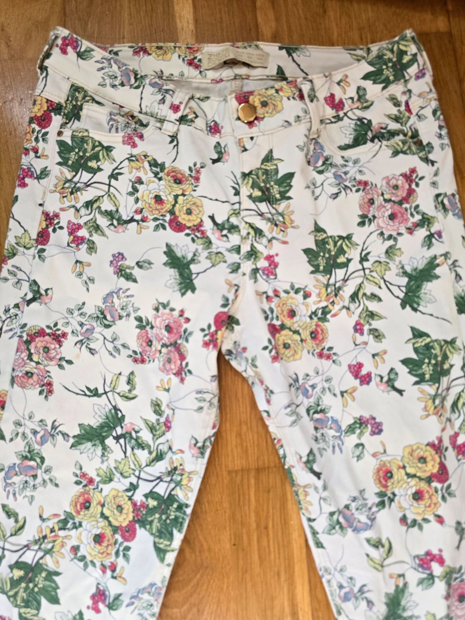Calças de ganga florais de Zara-tamanho M – photo 3